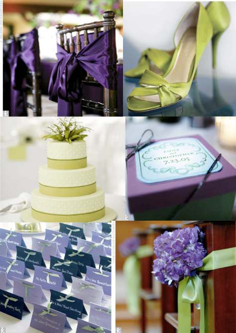Purple and Green Wedding Theme